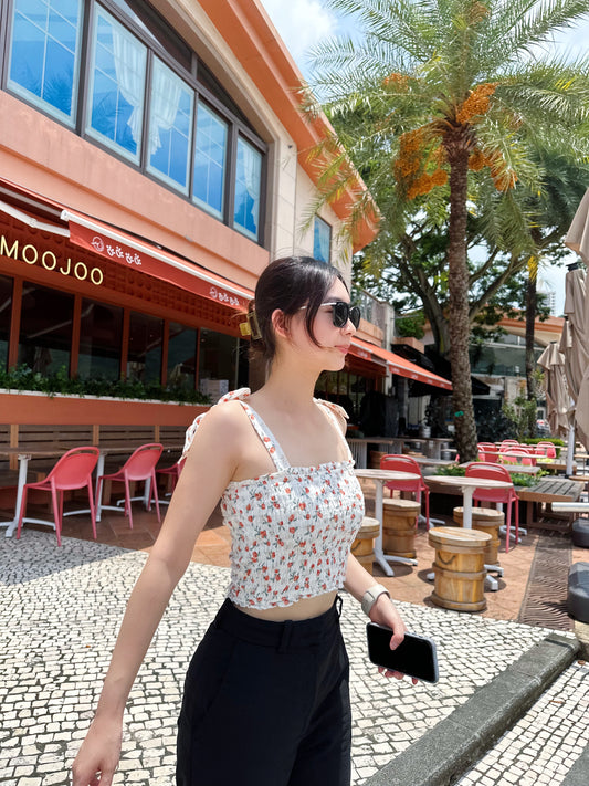 Tie-Strap Peach Cami Top