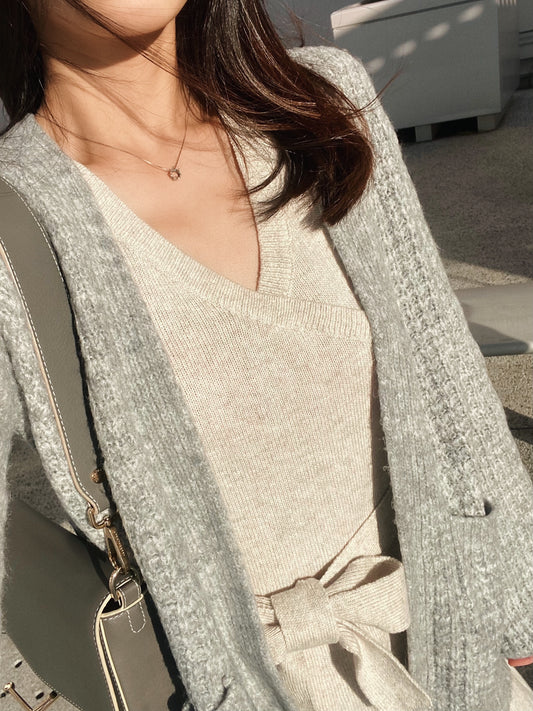 Long Sleeve Wrap Sweater Dress