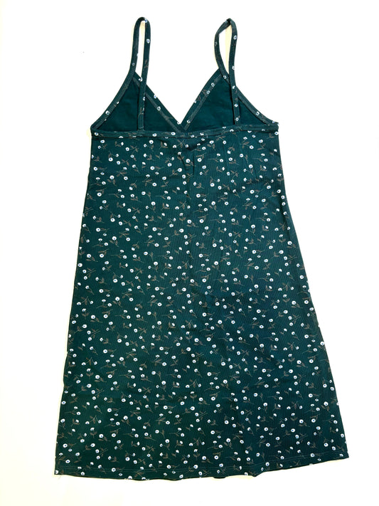 Floral Mini Dress (i) (Dark Green)(Defect)