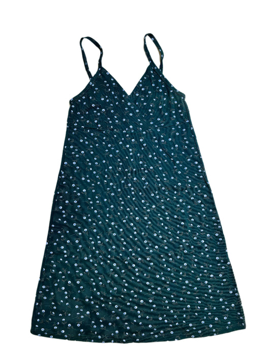Floral Mini Dress (ii) (Dark Green) (Defect)