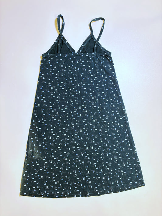 Floral Mini Dress (ii) (Dark Green) (Defect)