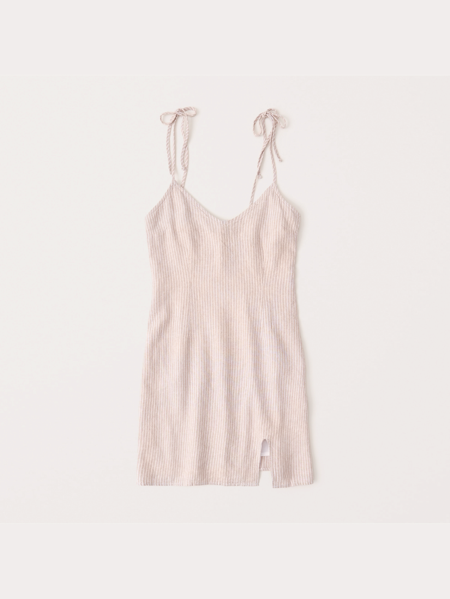 Linen-Blend Stripe Slip Dress