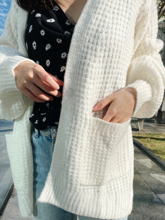 Waffle Stitch Cardigan