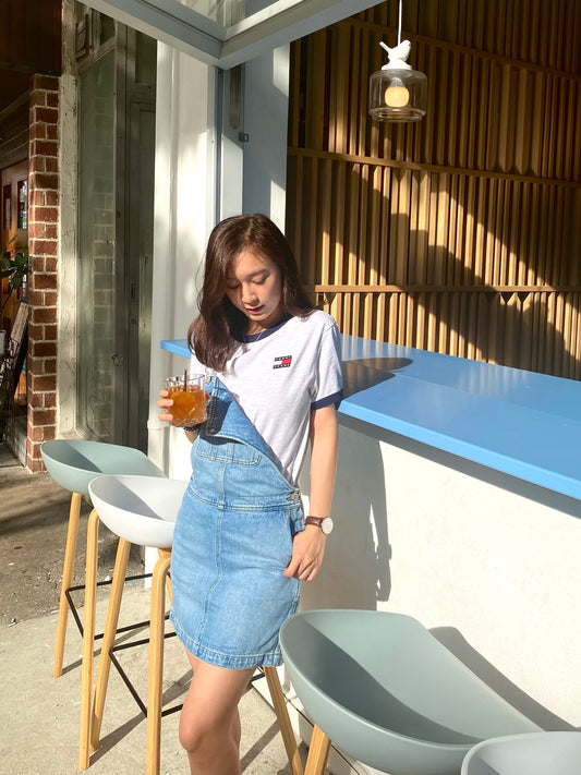 Denim Dungaree Dress