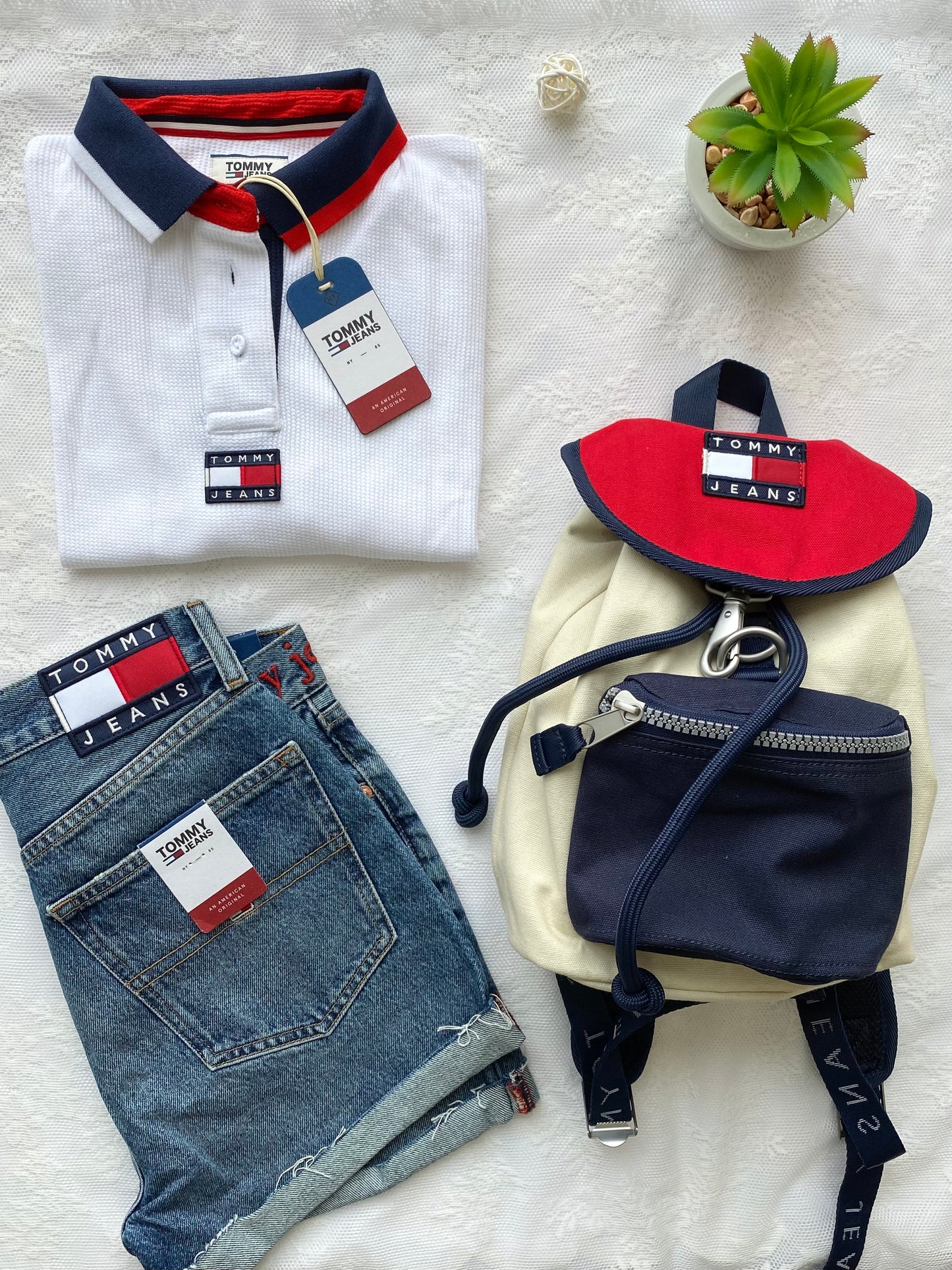 Waffle Knit Badge Polo