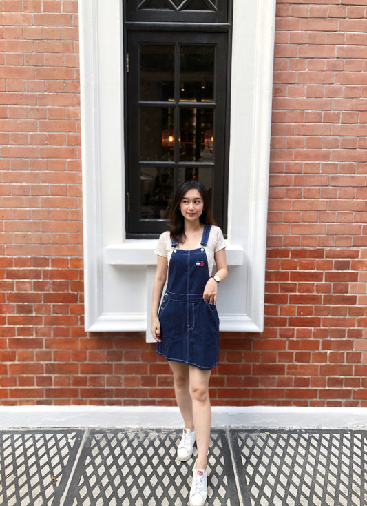 Badge Dungaree Dress