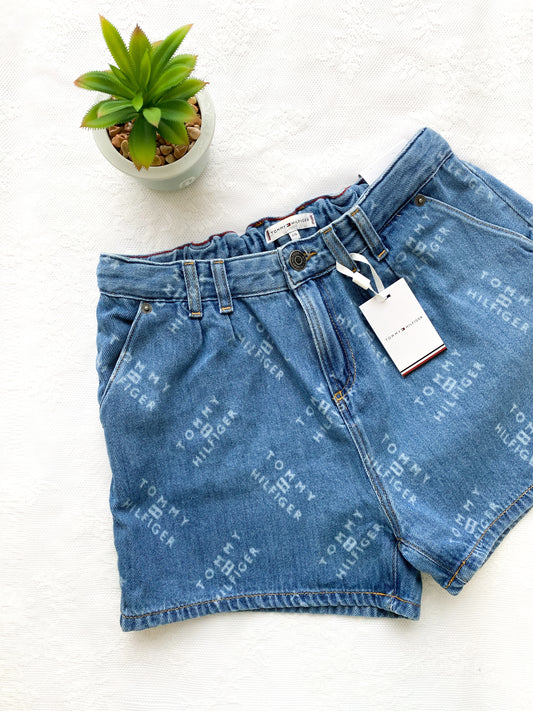 Logo Denim Shorts