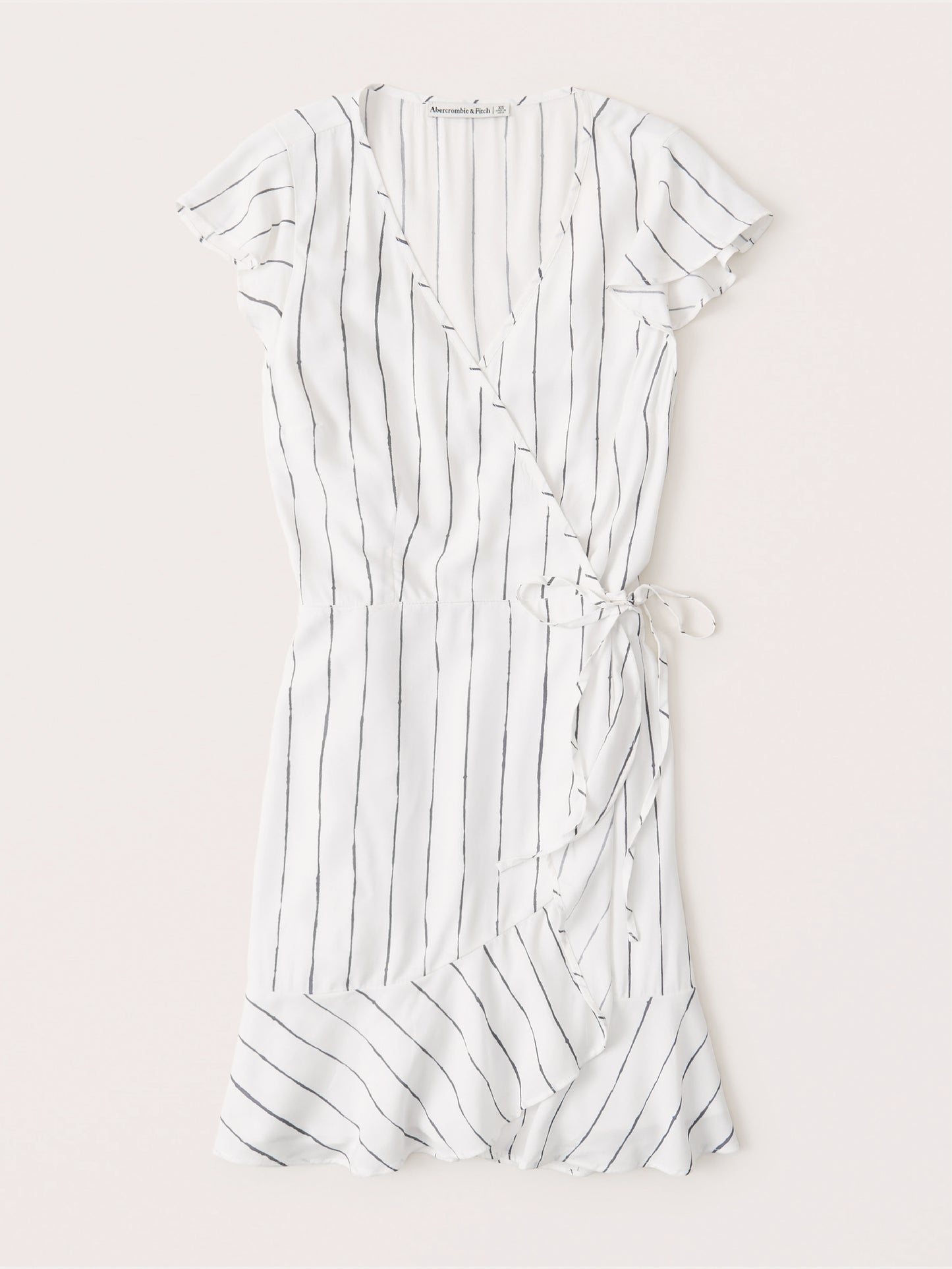 Stripe Wrap-Front Dress