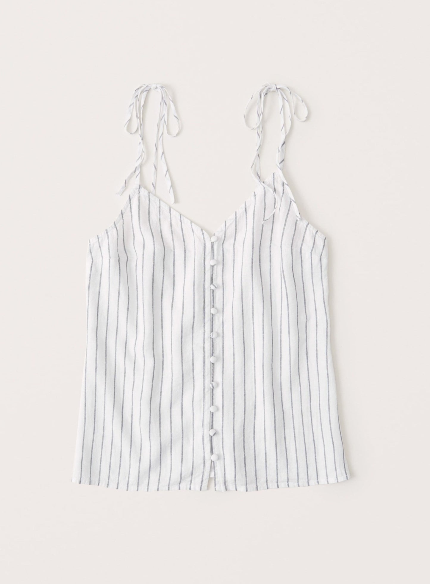 Linen-Blend Button-Up Cami